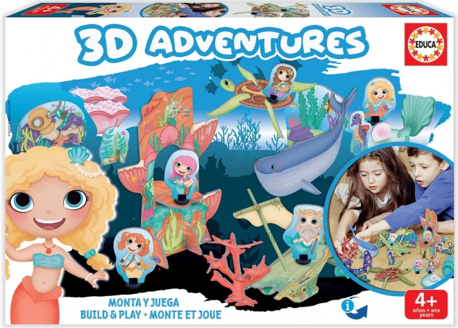 EDUCA 3D puzzle Království mořských víl 63 dílků