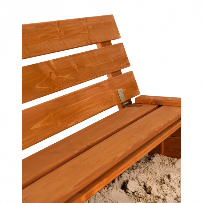 SAND TROPIC Dřevěné pískoviště s lavičkami a příslušenstvím 100x100cm (impregnované)