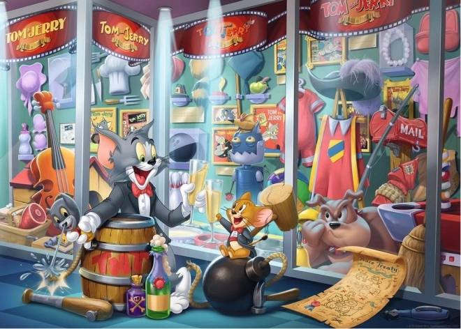 Puzzle 2D 1000 dílků Tom a Jerry