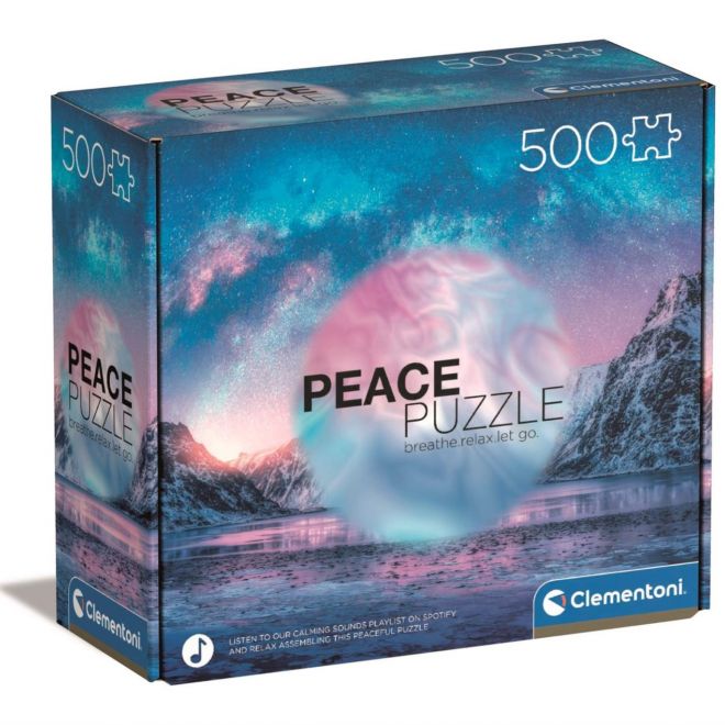 CLEMENTONI Peace puzzle: Světle modrá 500 dílků