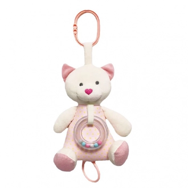 Pozytywka Medvěd 18 cm růžový