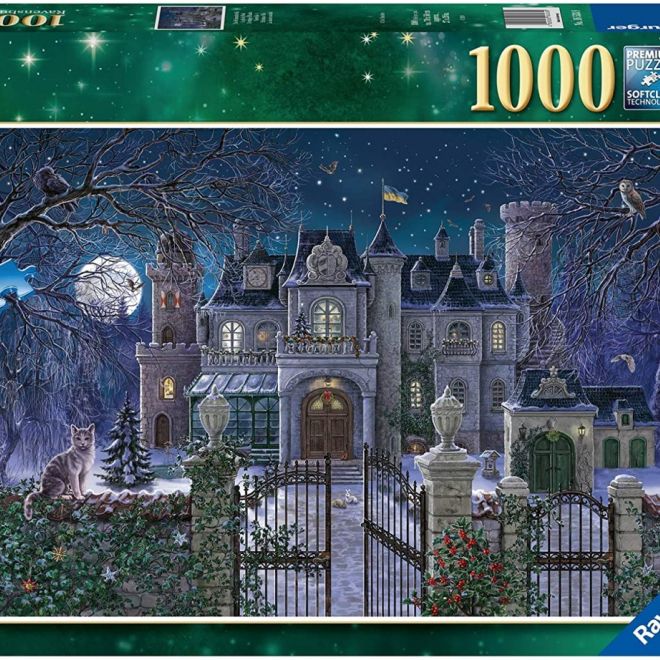 Puzzle 2D 1000 dílků Vánoční zámek