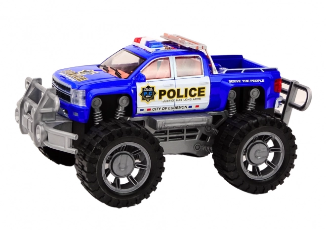 Policejní auto Pickup Modré terénní policejní auto