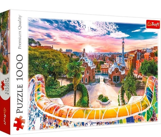 Puzzle 1000 prvků Západ slunce nad Barcelonou