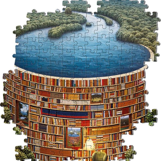 CLEMENTONI Puzzle Přehrada z knih 1000 dílků