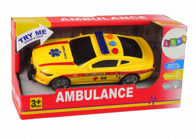 Sportovní vůz ambulance Světla Zvuk Žlutý pohon