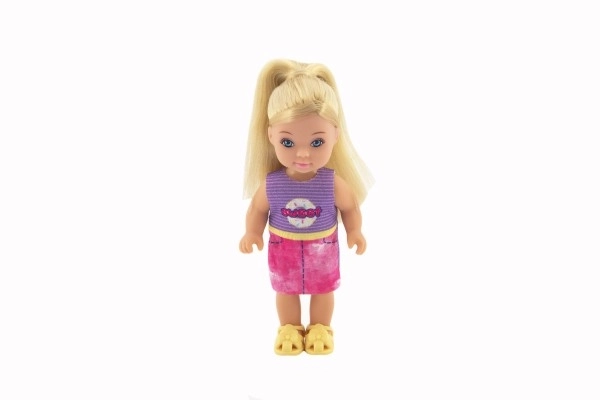 Panenka Kiki Anlily kloubová 12cm plast pevné tělo 3 druhy v krabičce 7x16x4cm
