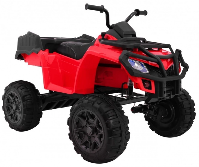 Čtyřkolka XL ATV 2,4GHz na baterie pro děti Červená + dálkové ovládání + pohon 4x4 + nosič zavazadel + startování zdarma + EVA + LED audio