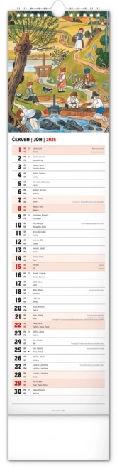Nástěnný kalendář Josef Lada 2025, 12 × 48 cm
