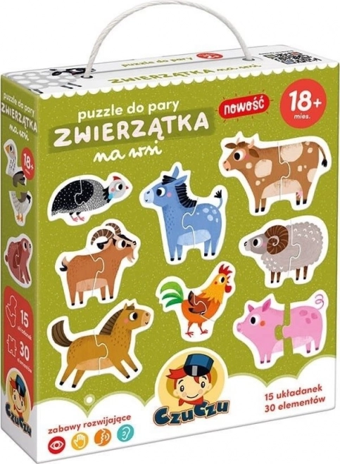 Puzzle CzuCzu – Zvířátka na venkově