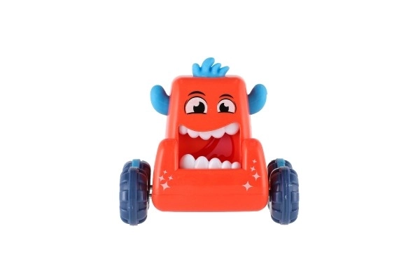 Auto monster plast 9x8cm mačkací jezdící 4 barvy