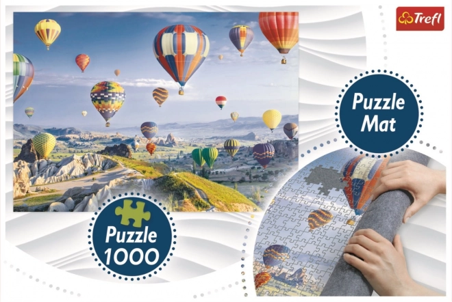 TREFL Puzzle Balóny nad Kappadokií 1000 dílků + Podložka pod puzzle