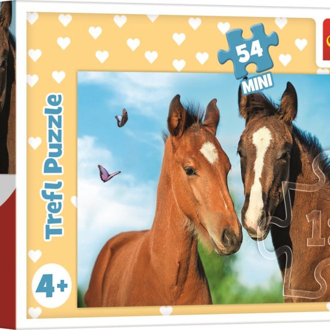 TREFL Puzzle Roztomilá zvířátka: Pár koní 54 dílků