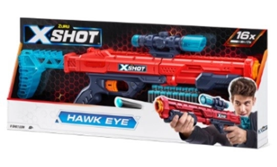 Oranžový blaster ZURU X-Shot Excel Hawk Eye (16 šipek)