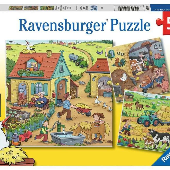 RAVENSBURGER Puzzle Na farmě 3x49 dílků