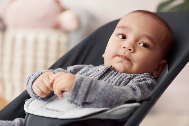 BABYBJORN - Lehátko BALANCE SOFT COTTON/JERSEY - růžová/šedá – Šedá / šedá