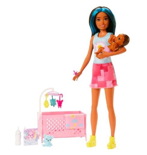Panenka Barbie Chůvička set Uspávání dítěte