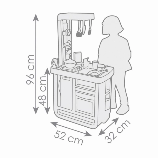 Kuchyňka Bon Appetit elektronická, modro-bílá