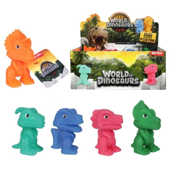 Dinosaurus gumový 8cm 5 druhů