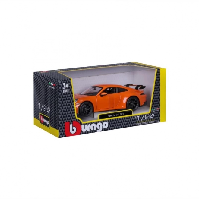 Bburago Porsche 911 GT3 model oranžový 1:24