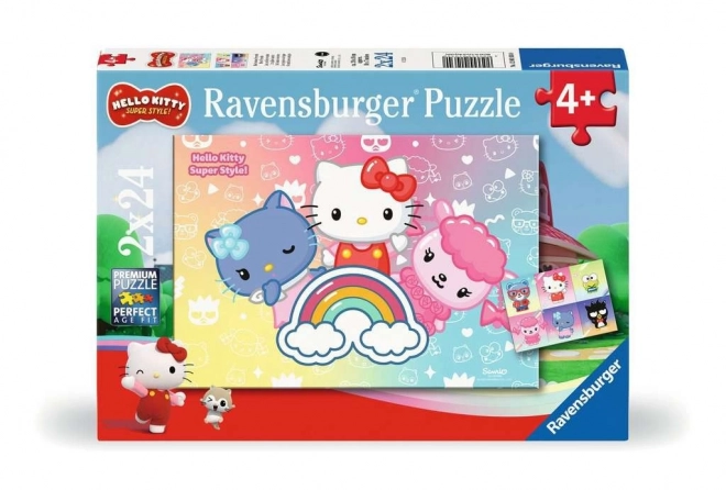 Puzzle 2x24 dílků Hello Kitty
