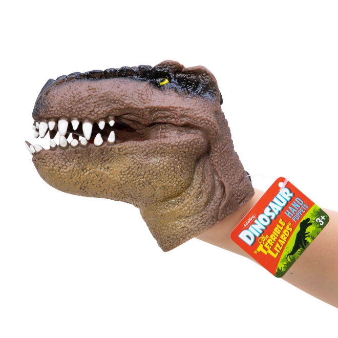 Schylling Maňásek na ruku Dinosaurus - červený