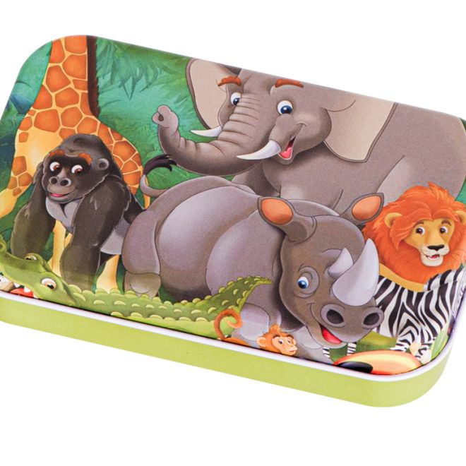Dětské puzzle s čísly - safari zvířátka