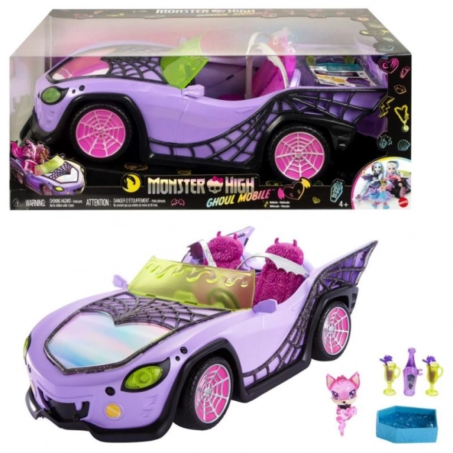 Auto Monster High Fialový kabriolet s pavoučí sítí