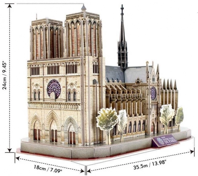 Puzzle 3D NG Notre Dame 128 dílků