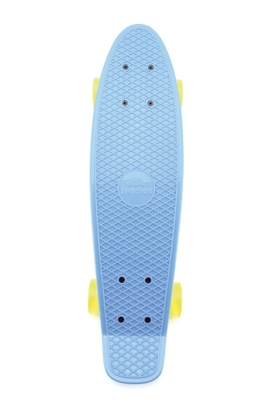 Skateboard - pennyboard 60cm nosnost 90kg, kovové osy – Černý, oranžová kola