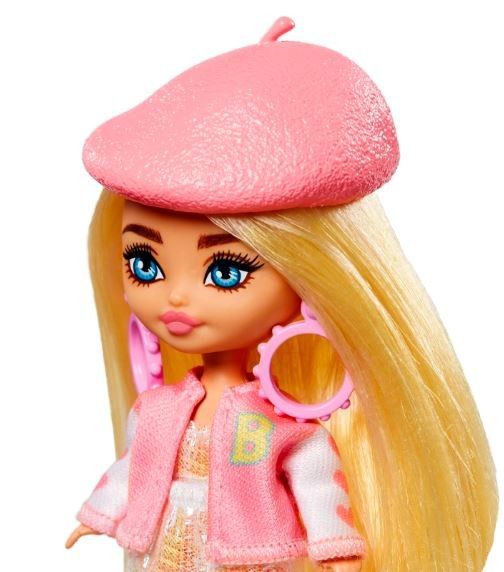 Barbie Extra Mini Minis Růžová baseballová panenka