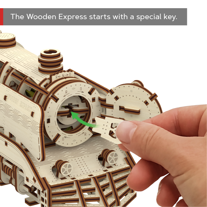 WOODEN CITY 3D puzzle Express s kolejemi 400 dílů