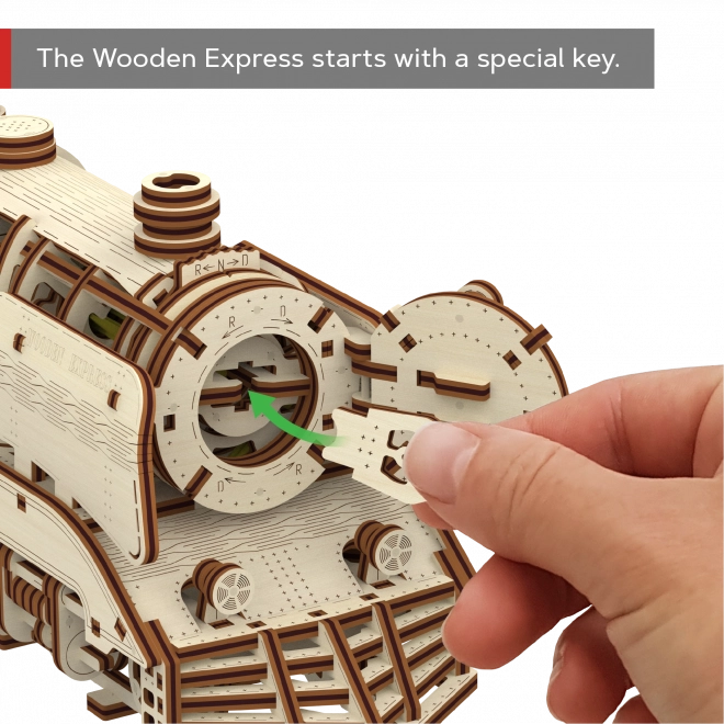 WOODEN CITY 3D puzzle Express s kolejemi 400 dílů