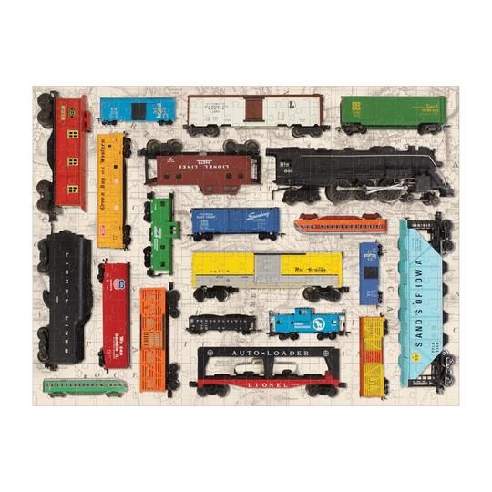 Galison Puzzle Vláčky vintage 300 dílků