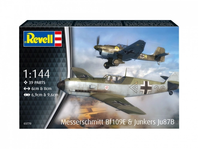 Modely letadel Me Bf 109E a Junkers Ju87B 1/144