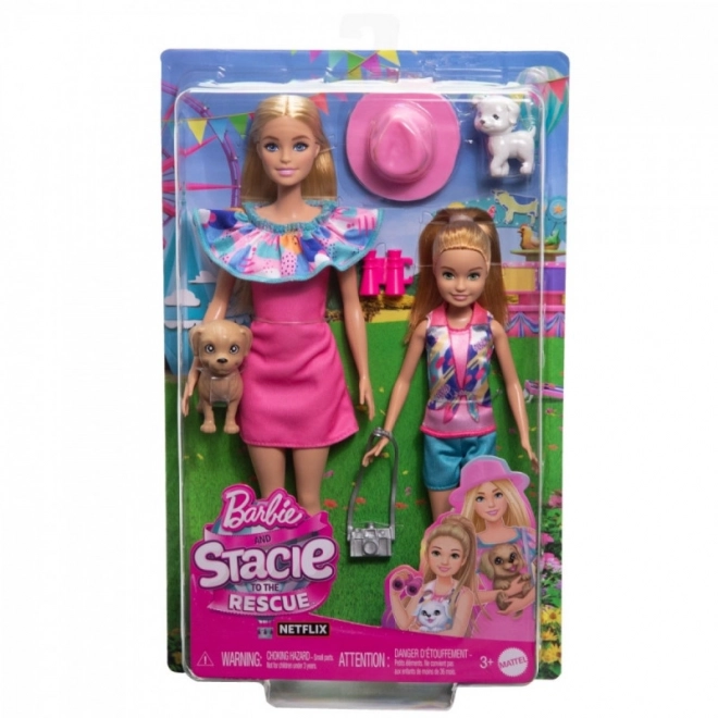 Sada panenek Barbie a Stacie se psy