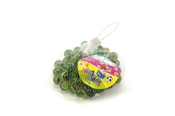 Kuličky cvrnkací skleněné cca 50 kusů 1,5 cm