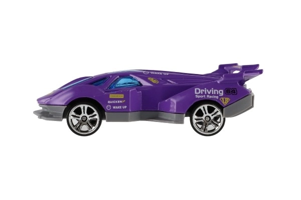 Auto sportovní 6ks kov/plast 8cm na volný chod v krabičce 10,5x27,5x4cm