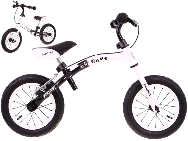 Dětské krosové kolo Boomerang SporTrike + variabilní uspořádání rámu – bílé