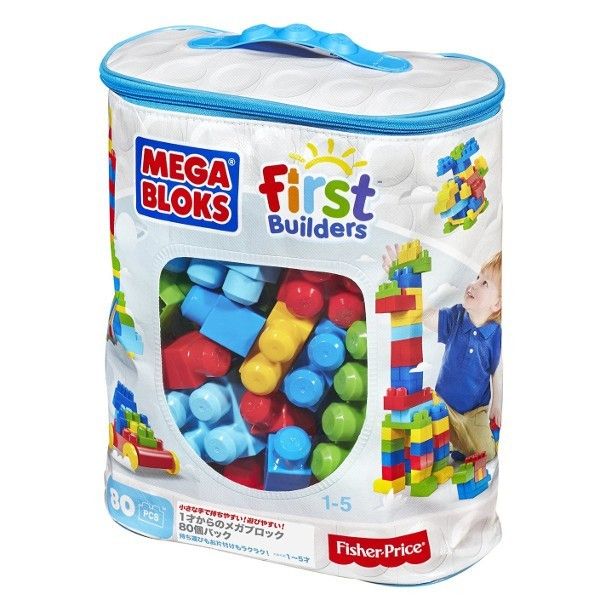 Mega Bloks First Builders Kostky v plastovém pytli 80 ks