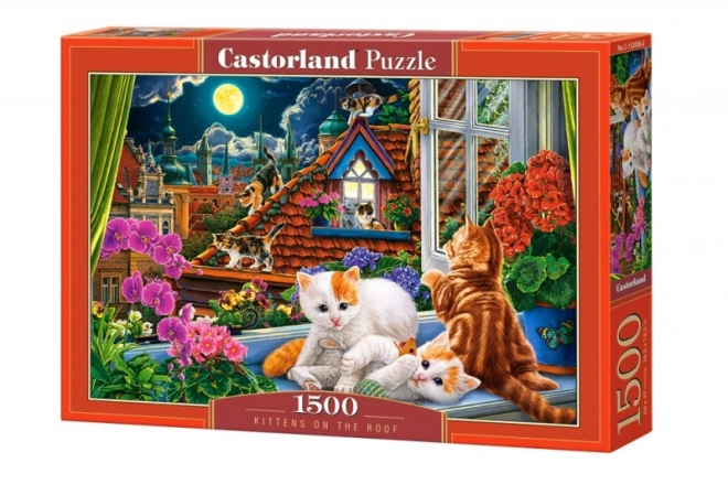 Puzzle 1500 prvků Kočky na střeše