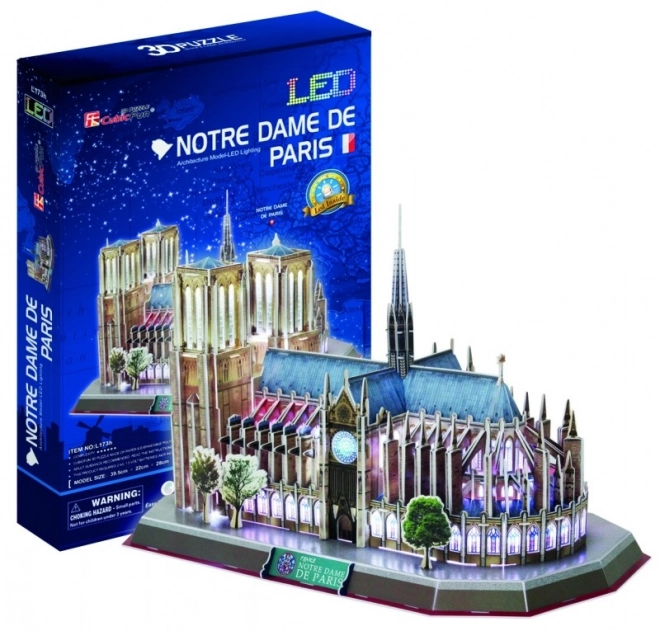 Svítící 3D puzzle Katedrála Notre Dame od CubicFun