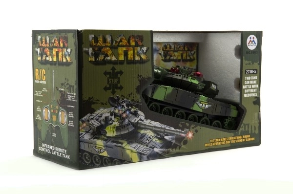 Tank RC T-80 plast 25cm s dobíjecím packem USB+adaptér na baterie 2 druhy  2,4 GHz v krabici