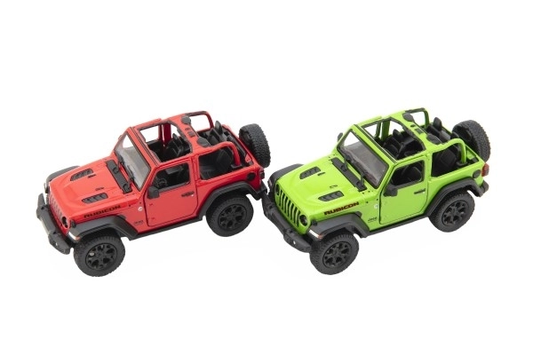 Auto Kinsmart Jeep Wrangler 2018 otevřená střecha 12cm kov/plast 4 barvy na zpětné nat.