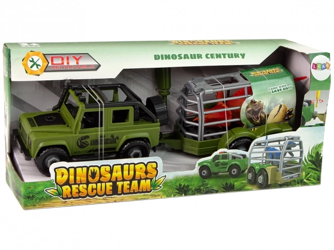 Terénní automobilový transportér DIY Zelený dinosaurus