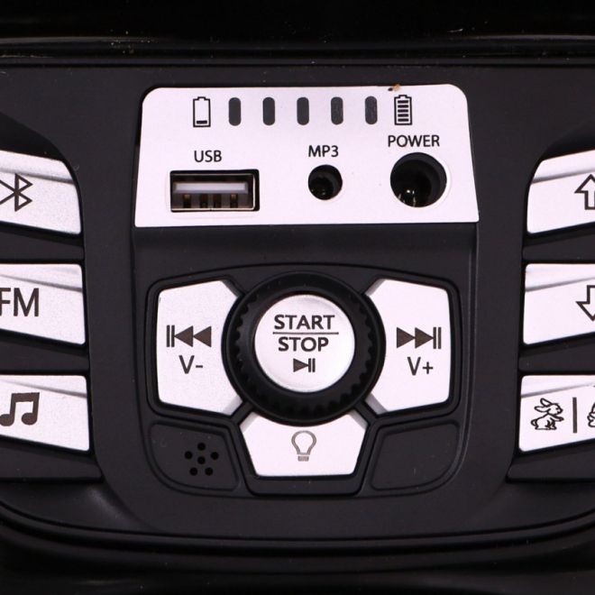 Dětská čtyřkolka Sport Run Battery Quad Black + 4x4 + LED + rádio MP3