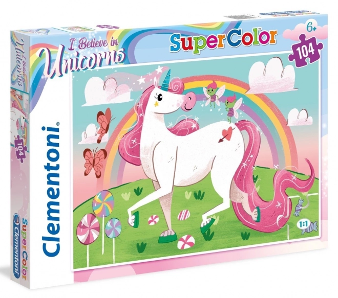 CLEMENTONI Brilliant puzzle I Believe in Unicorns 104 dílků