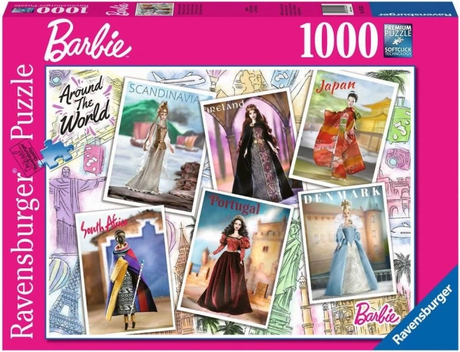 Puzzle RAVENSBURGER Barbie kolem světa 1000 dílků