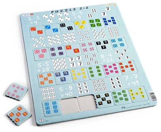 Larsen výukové puzzle násobení s kostkami