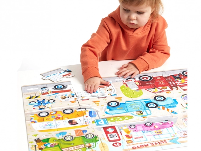 Moto puzzle Auta pro děti